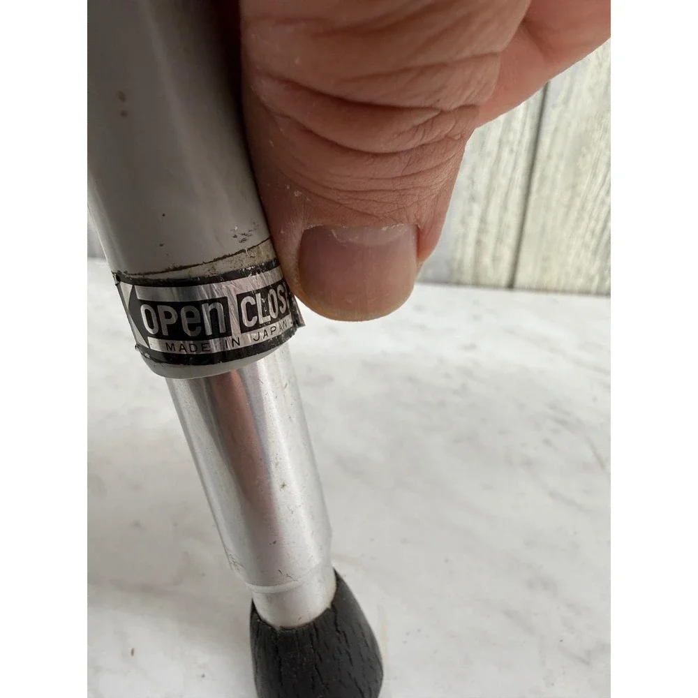 Vintage Manon Camera Tripod Made in Japan Adjustable Metal Grey Photography Gear